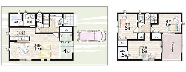 【3LDK】○曽我部小学校・・・徒歩９分 ○南桑中学校・・・徒歩４５分