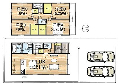 ○御蔵山小学校・・・徒歩5分 ○木幡中学校・・・徒歩25分 