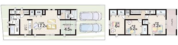 【3LDK】○平群小学校・・・徒歩4分 ○平群中学校・・・徒歩13分