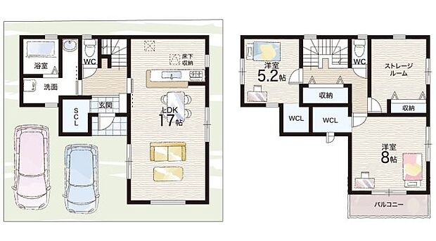 【2LDK+S(納戸)】○天美南小学校・・・徒歩10分 ○松原第二中学校・・・徒歩13分