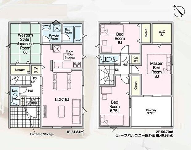 【4LDK】○能登川南小学校・・・徒歩17分 ○能登川中学校・・・徒歩24分