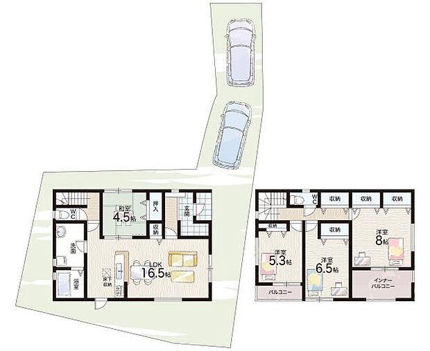 【3LDK】○斑鳩小学校・・・徒歩9分 ○斑鳩南中学校・・・徒歩10分