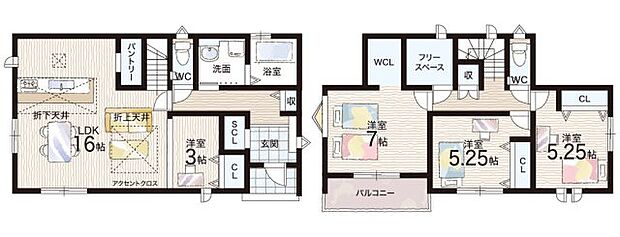 【4LDK】○田原本小学校・・・徒歩13分 ○田原本中学校・・・徒歩17分