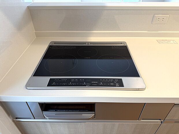 【【1号地】キッチン】お掃除楽々、安心安全のIHクッキングヒーター♪