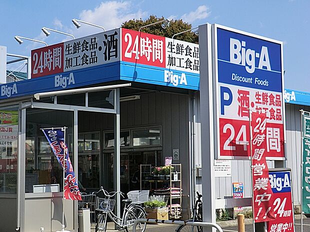 ビッグ・エー　東久留米南沢店（約540m）