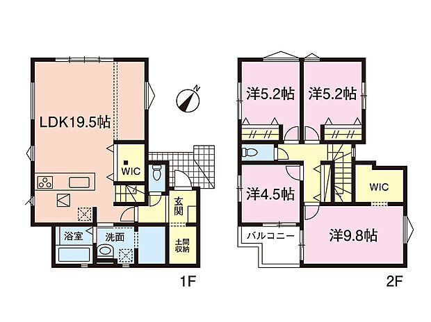 4LDK 土間収納+WICx2+リネン庫