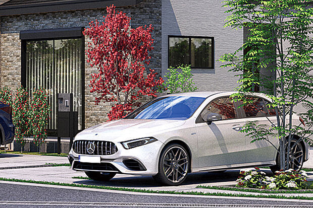 【【3台分のカースペース】】マイカーの他に、来客やサイクルスペースとしても使える3台分のカースペースを確保しました。必要に応じて使い方をアレンジできて便利です。