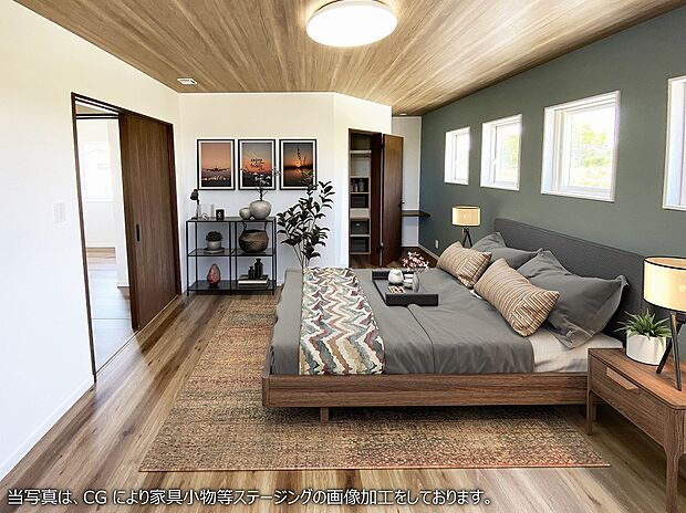 【【7号地：寝室】】（家具等はCGによるイメージ画像）