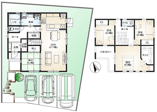 【【7号地モデルハウス】】＜3,180万円（税込）＞4LDK、土地 165.00m2、建物111.78m2。駐車２台可。全室照明器具付き、LD床暖房付き、24時間全館熱交換換気システム搭載、土間収納、WIC付き。