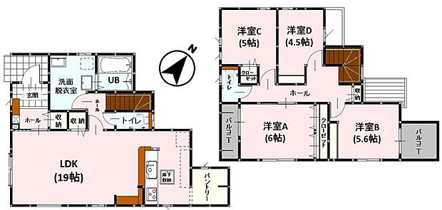 ２号棟　間取り
