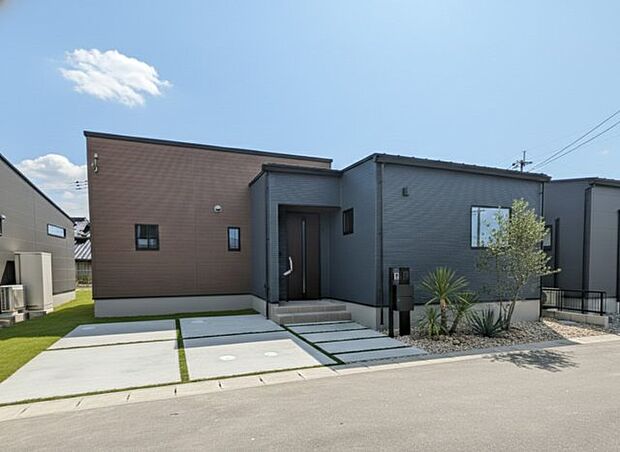 建物 完成しました! ※2026年2月16日撮影 ※外構をイメージしてみました。