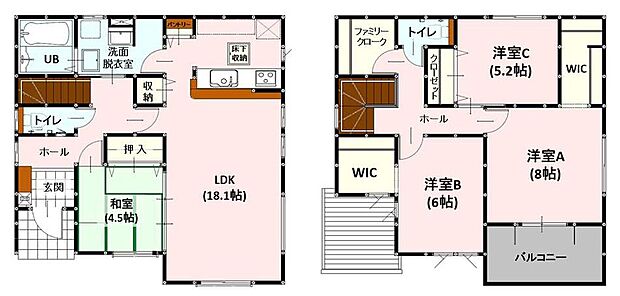 １号棟｜間取り