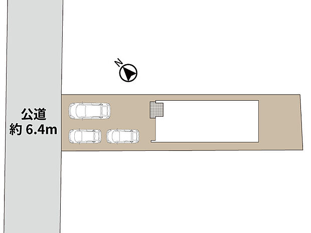 配置図　駐車は3台可能です♪