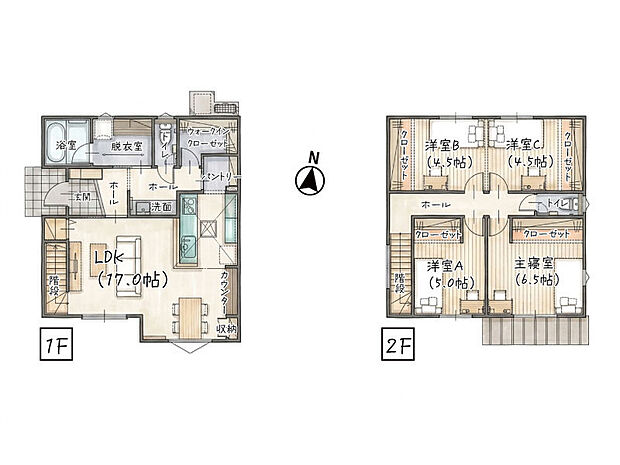 間取り 32坪 4SLDK