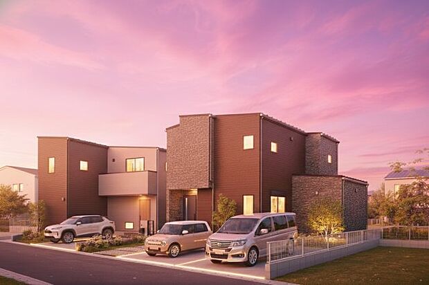 【完成予想図(外観)】1,2号地|完成イメージ