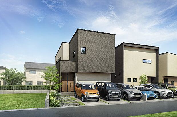 【完成予想図(外観)】3号地|完成イメージパース