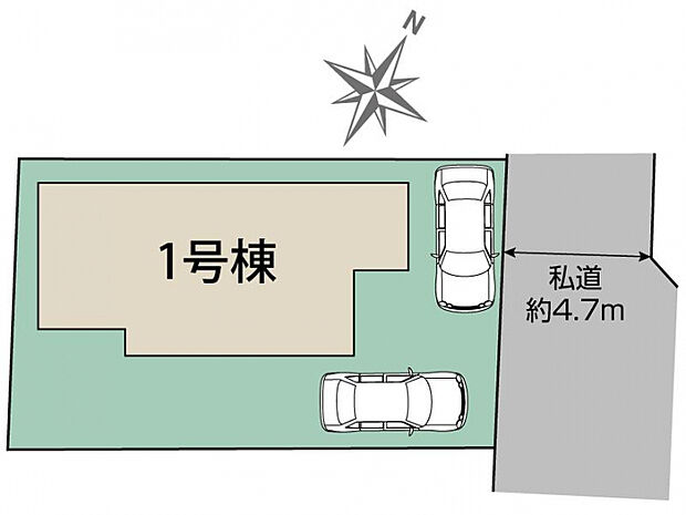 秦野市東田原1棟 区画図