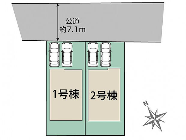 伊勢原市上粕屋4棟 区画図