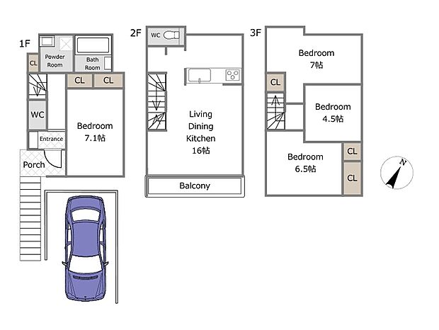 【B号棟参考プラン】（建物込4980万円、土地面積79.08ｍ2、建物面積95.22ｍ2）期間限定！建物フリープランに付き、お客様のご要望をお聞かせください！