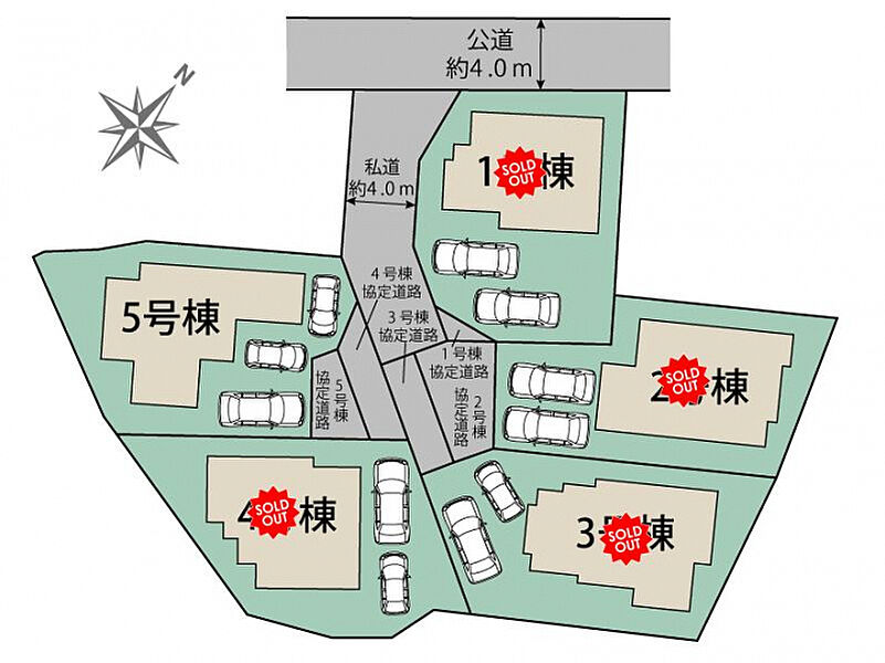 福岡市南区鶴田4丁目5棟 区画図