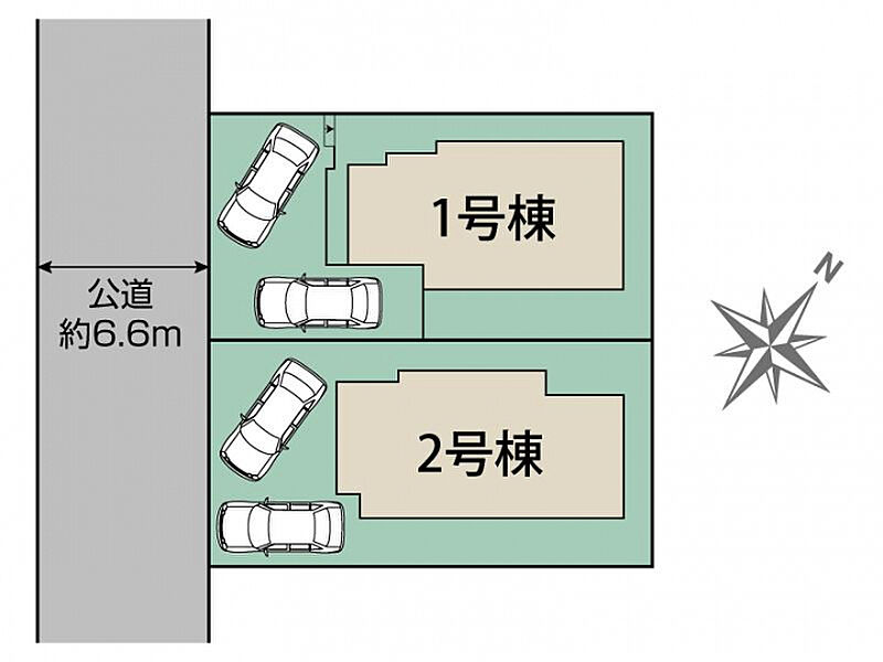 福岡市西区野方3丁目2棟 区画図