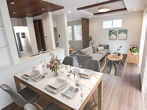 LDK21.25帖　 1号棟　※家具などをCGで加工しております。家具付き販売ではございません。