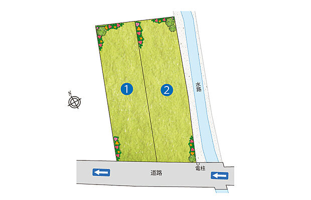 【ストークガーデン明石大久保駅北】JR大久保駅エリアの分譲地、いよいよ最終1区画です。敷地面積は広々約48坪！理想の邸が叶う自由設計区画です。暮らしのイメージが膨らむ参考プラン例をご用意しております。
