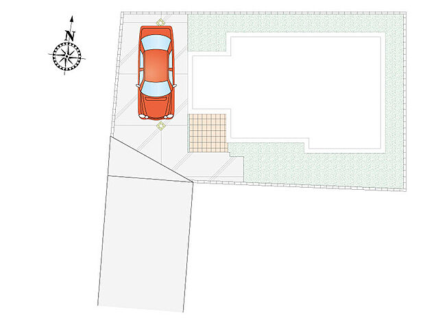 駐車1台可能です!! 南側には平屋住宅のため、日当たり良好です。