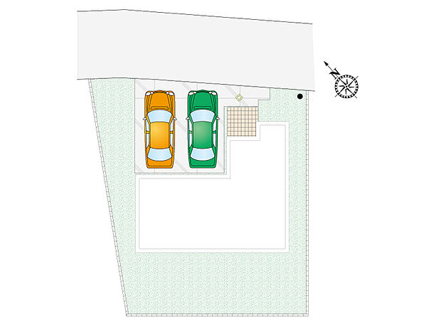 【区画図】並列2台駐車!
