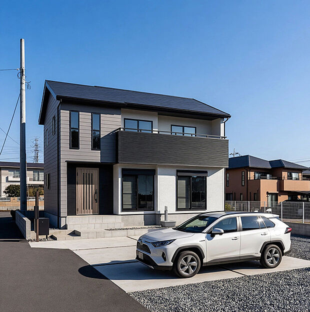 3号棟:外観完成イメージ ※現地写真パース合成したものです