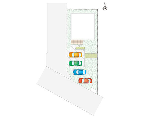 【4LDK】並列駐車4台可能！来客時やご家族の増車の際もゆとりのあるスペースです！