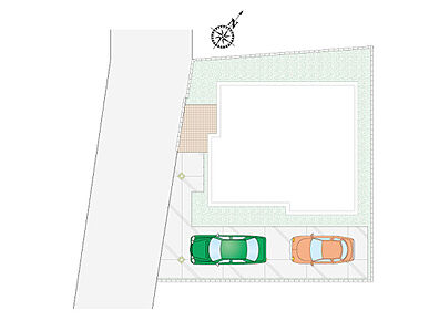 2台駐車可能です！
時間を有効活用できる宅配ボックス付き！ 