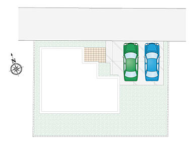 お車並列２台駐車可能（車種による） 