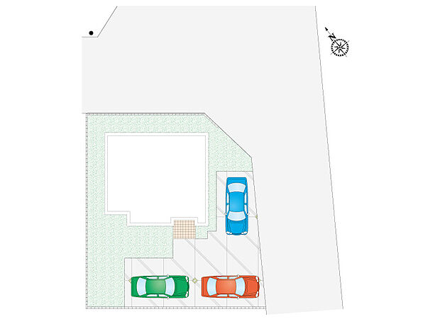 【4LDK】駐車3台可能！ご家族の増車や来客時も駐車スペースに困りません。
時間を有効活用できる宅配ボックス付き！