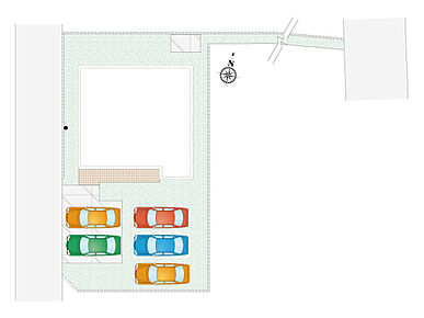 合計5台駐車可能です！お庭スペースはご自身のライフスタイルに合わせて活用できます♪
時間を有効活用できる宅配ボックス付き！
 