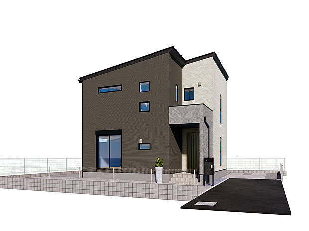 【北本市本町4丁目8区画　　6号棟】外観のコントラストが綺麗な建物です。
