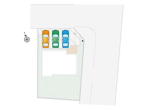 【4LDK】並列駐車3台駐車可能!北東角地に立地しています。
建物完成!いつでも内覧できます♪※外構工事中※