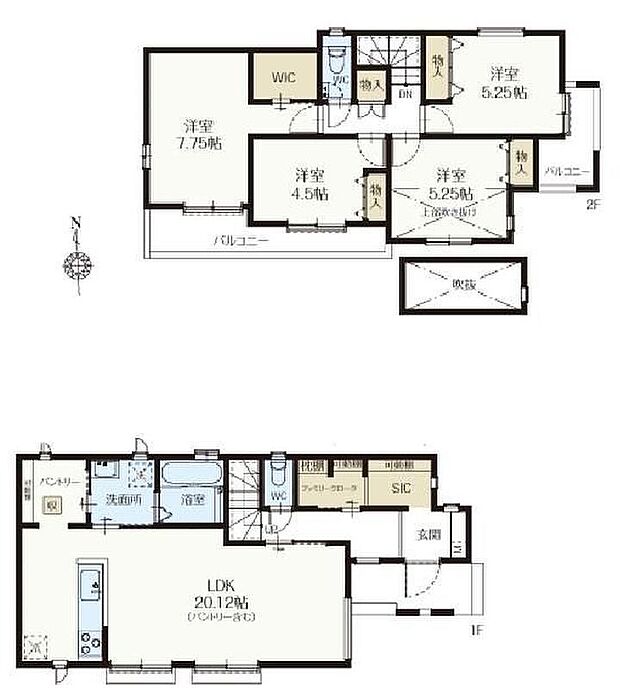 (B号棟)、価格1億990万円、4LDK、土地面積121.82m2、建物面積105.26m2