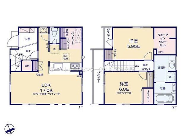 1億180万円、2LDK、土地面積72.87m2、建物面積72.7m2 3面採光で開放感溢れる17帖リビング♪人気のカウンターキッチンを採用しました!