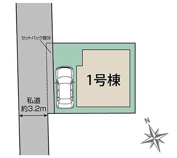 【区画図】1億180万円、2LDK、土地面積72.87m2、建物面積72.7m2 住環境良好な人気の低層住居専用地域に立地しております。守られた環境は、お子様との暮らしにもおすすめです。