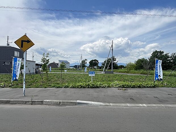 【区画1-2】正面：敷地面積168.20m2（50.88坪）。北向きの整形地(2025年6月撮影)