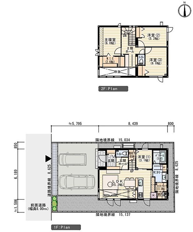 【4LDK】※プラン図は図面を基に描いておりますので、実際と多少異なる場合があります。家具・小物・外構は価格に含まれます。洗濯機・冷蔵庫・車は価格に含まれません。