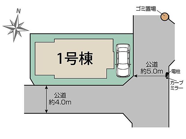 ☆全体区画図☆
カースペースございます。
南面道路接道のため資産価値も高まります♪