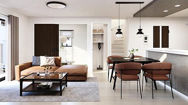 ☆Livingroom　内観イメージ☆
※画像はイメージパースのため、実際のお引き渡しには家具等は含まれません。