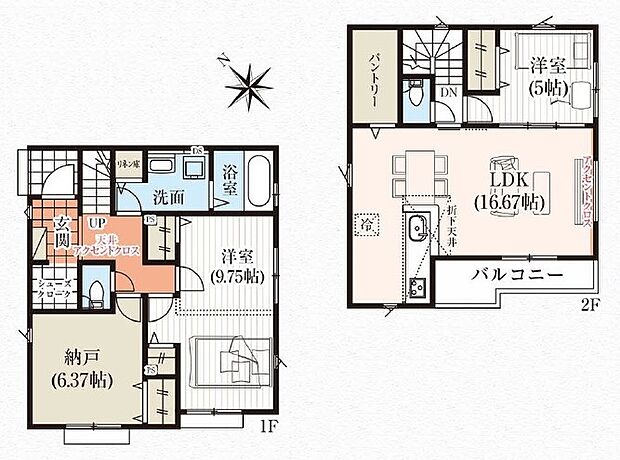 59号棟　間取り図　2（３）ＬＤＫ＋Ｓ