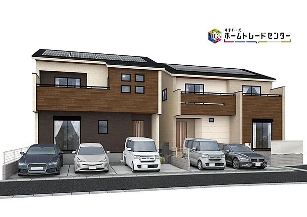 ☆完成イメージ☆
カースペース~3台のゆとりあるスペースで駐車ができます。
デザイン性の高いおしゃれな外観です。
省エネ性能ラベル取得!