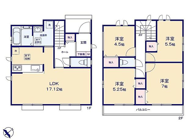 (A号棟)、価格4490万円、4LDK、土地面積99.28m2、建物面積94.29m2