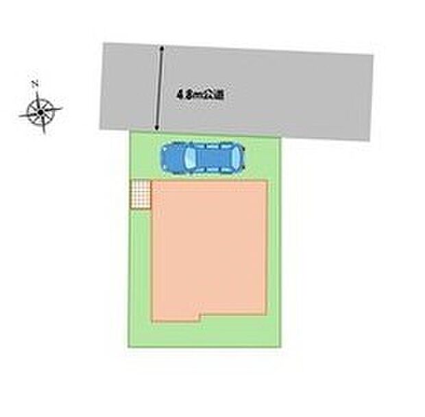 一戸建ては都心部などの物件を除き、駐車スペース付きの物件が一般的。お車から玄関までの距離が近いのでたくさんお買い物をした日も大丈夫♪雨の日も最小限の被害ですみます。