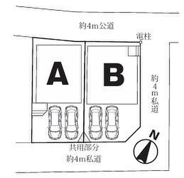 ☆全体区画図☆
○カースペース２台分ございます。
○東武東上線「上福岡」駅徒歩９分♪