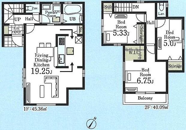 【3LDK】○１９帖超ＬＤＫは日当たりもよく、広々としたリビング
○回遊動線で機能的なオープン対面式キッチン
〇洋服はもちろん、お子様との思い出もたっぷりしまえるウォークインクローゼット